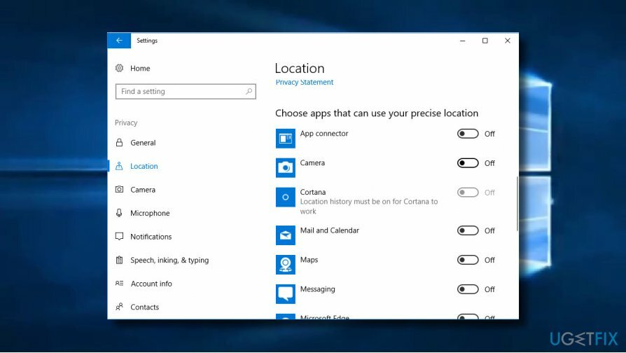 Windows Canera-app uitschakelen