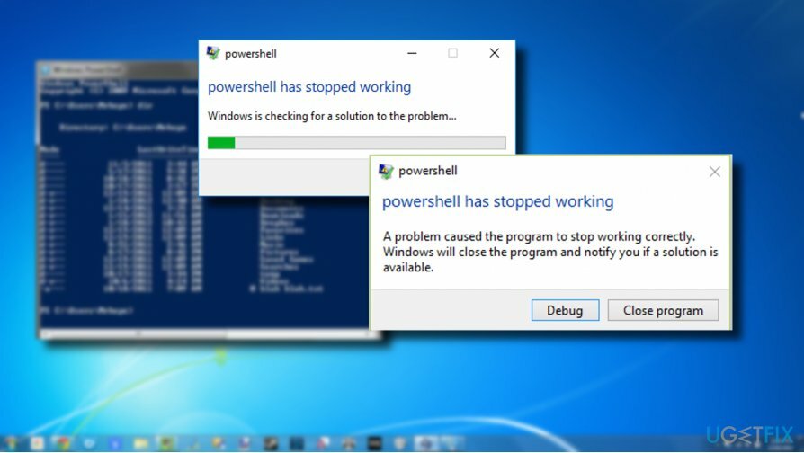 Windows PowerShell შეცდომის შეტყობინება შეიძლება გამოწვეული იყოს სხვადასხვა ფაქტორებით