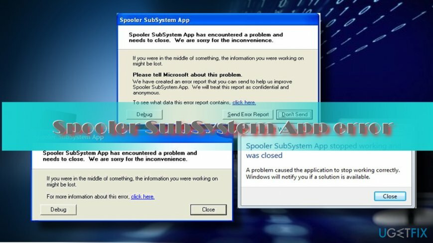 Kesalahan Aplikasi SubSistem Spooler