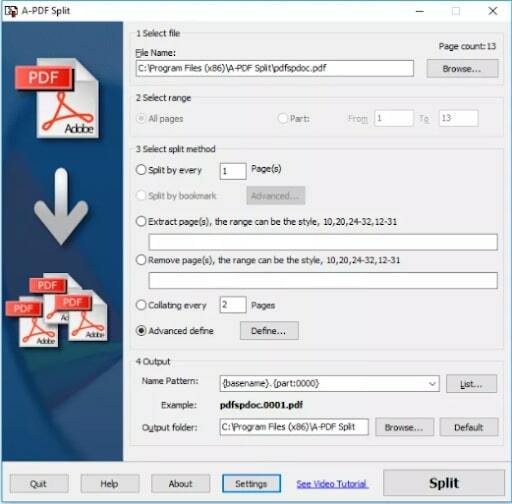 A-PDF 분할