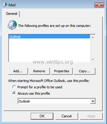 Erstellen Sie ein neues Outlook-Profil