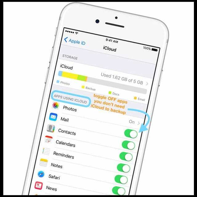 Como excluir backups do iCloud