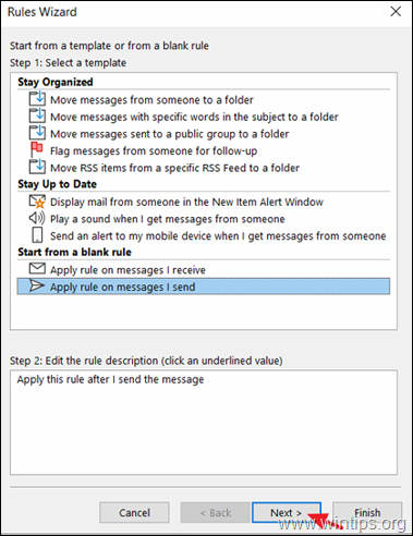 Lähetettyjen sähköpostien tallennuspaikan muuttaminen IMAP-tilille Outlook 20162019:ssä