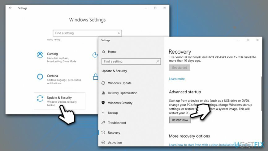 Acceda al modo seguro a través de la configuración