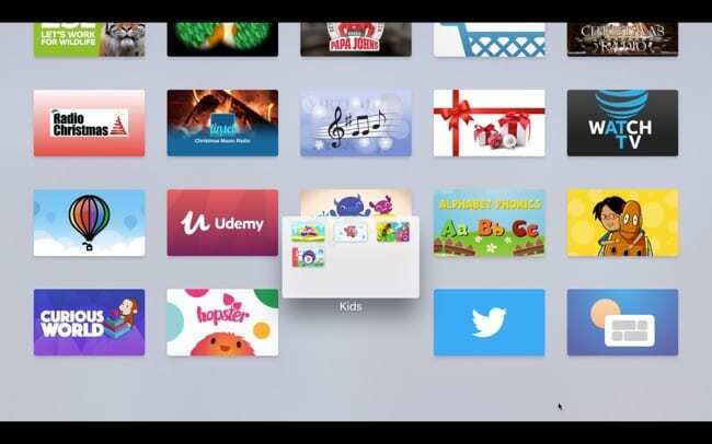 Pindahkan folder di Apple TV