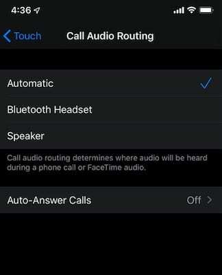 Onde está o atendimento automático de chamadas no iOS 13