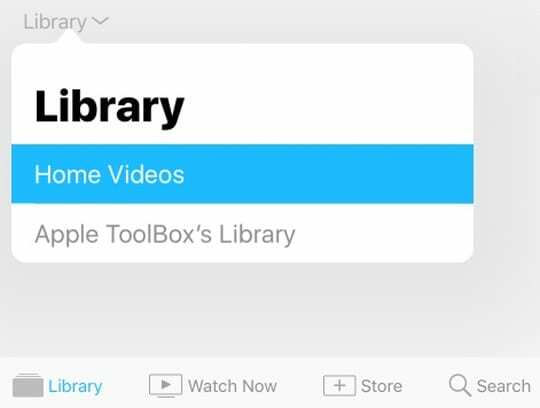 TV-app med iTunes-hjemmedelingsbibliotek tilgængelig