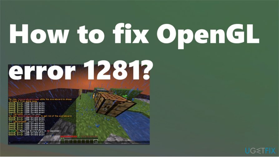 Oprava chyby Minecraft OpenGL 1281
