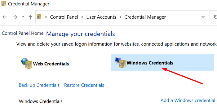 Windows-acreditări