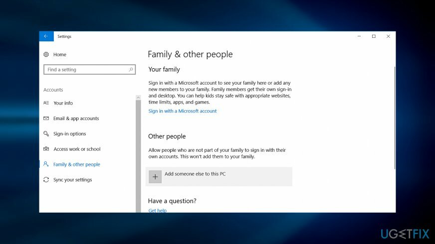 Pridajte nový používateľský profil systému Windows