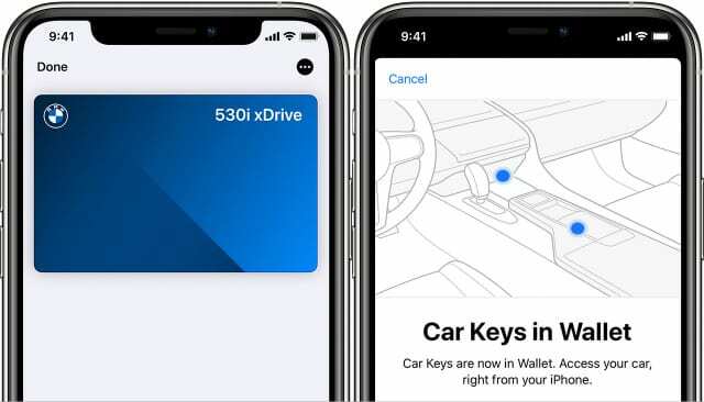Apple Car Key în aplicația Wallet pe iPhone