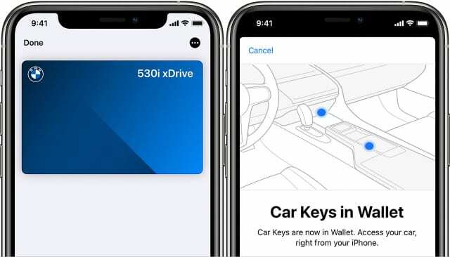 Apple Car Key საფულის აპში iPhone-ზე