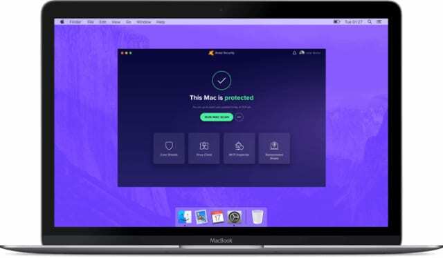 Mac'te Avast antivirüs yazılımı