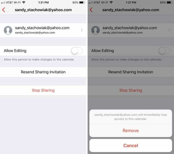 Opties voor het delen van agenda's wijzigen op iPhone