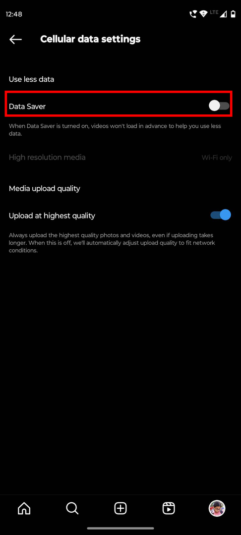 डेटा सेवर को अक्षम करके समाधान करें कि मेरी Instagram कहानियां धुंधली क्यों हैं