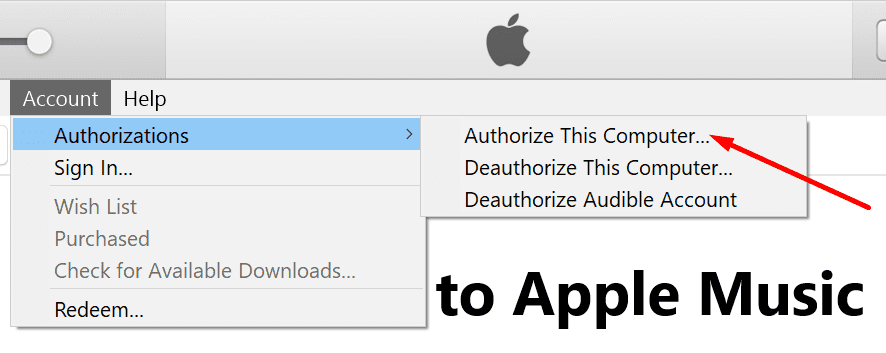 iTunes autorizuoja kompiuterį