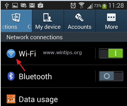 setări Wi-Fi Android