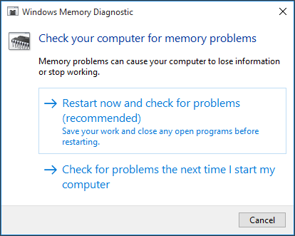 Diagnosticare memorie Windows