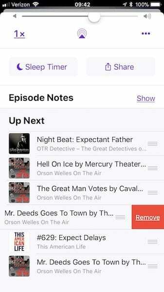 Podcastien mukauttaminen ja käyttäminen iOS 11:ssä