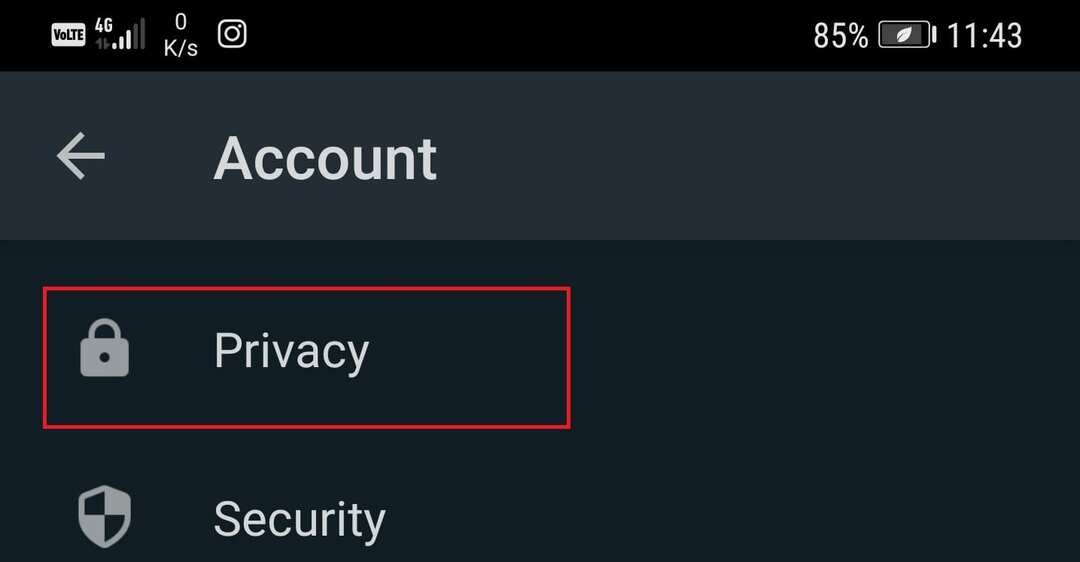 setările de confidențialitate a contului Android