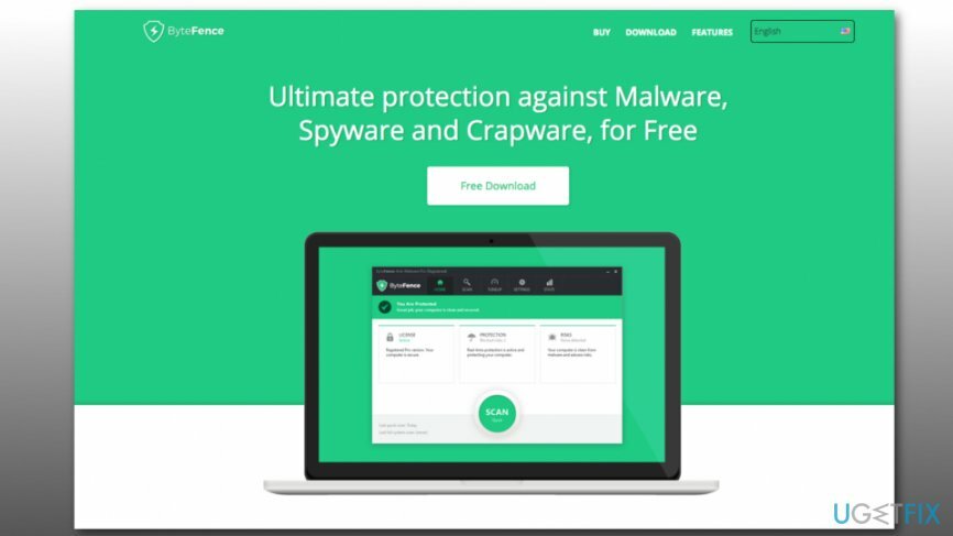 Copot pemasangan ByteFence anti-malware