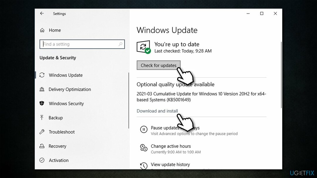 Aktualizujte systém Windows