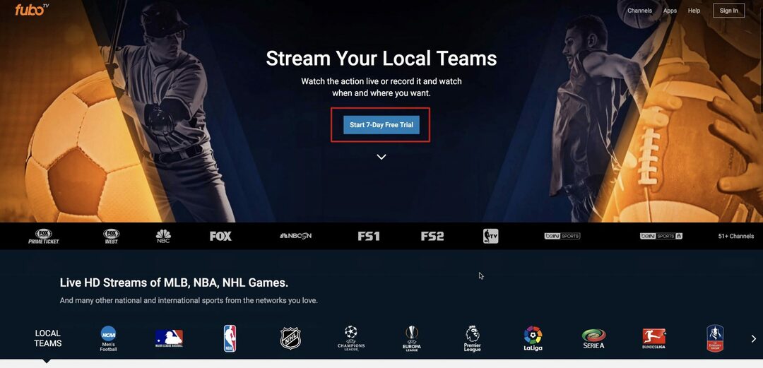 Fubo.tv - найкращий сайт для перегляду спортивної онлайн-трансляції