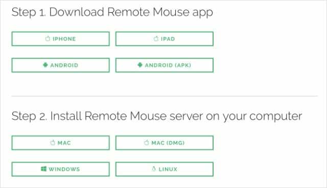 Options de téléchargement de la souris à distance pour smartphone et ordinateur