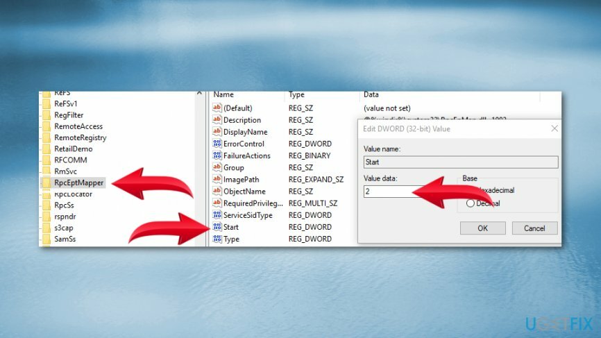 Editați registrul Windows și modificați datele valorii