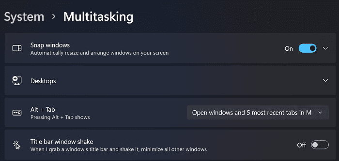 windows-11-मल्टीटास्किंग-सेटिंग्स