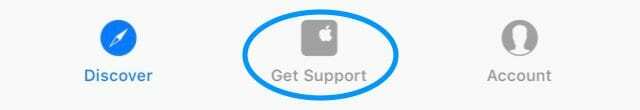 obtenir de l'aide dans l'application d'assistance Apple