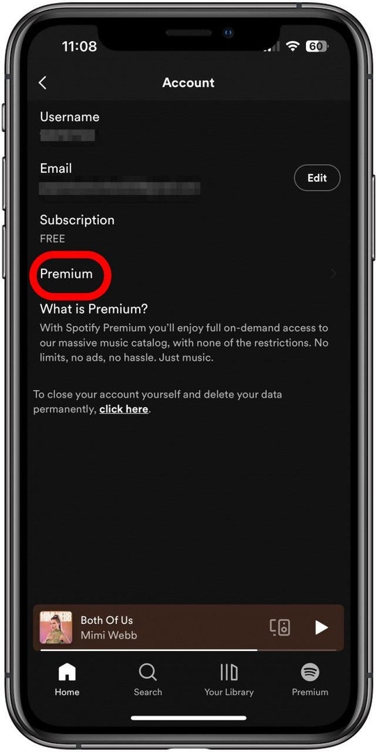 tap premium spotify diz que não há conexão com a internet