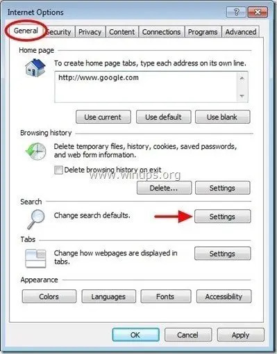 modificar configurações de pesquisa na internet [2]