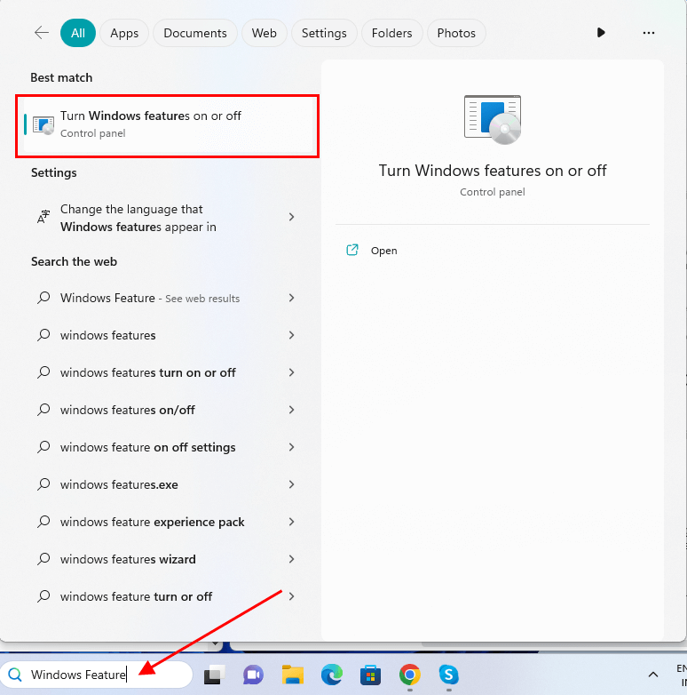 Ota Windows-ominaisuus käyttöön tai poista se käytöstä