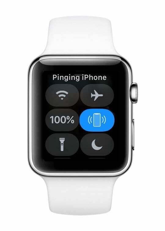 ping na iPhone z Apple Watch