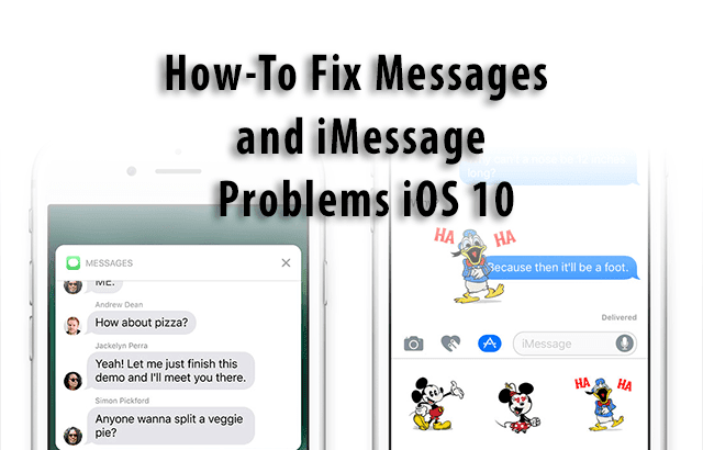 Åtgärda meddelanden och iMessage-problem iOS 10, så här