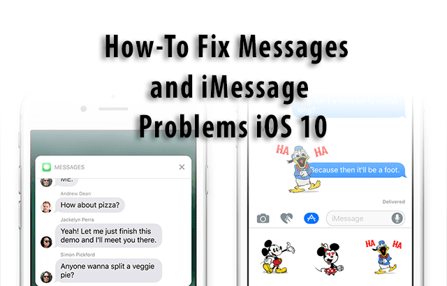 Løs meldinger og iMessage-problemer iOS 10, veiledning