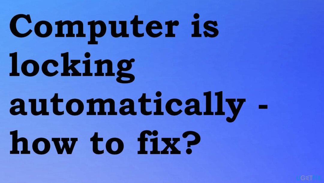 Počítač se automaticky zamyká