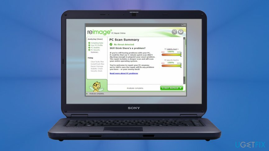 Reimage 또는 기타 보안 소프트웨어로 PC 스캔