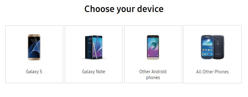 Samsung Download Center - Escolha seu dispositivo