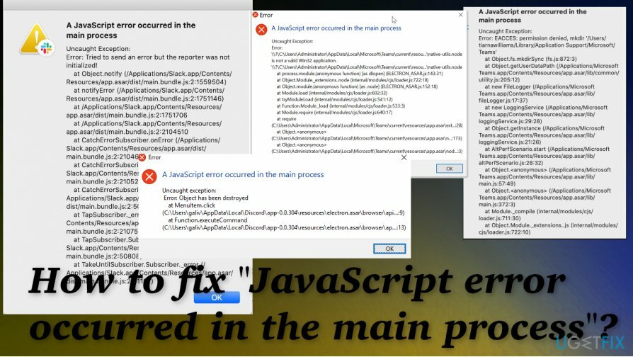 Fix für " JavaScript-Fehler im Hauptprozess aufgetreten"