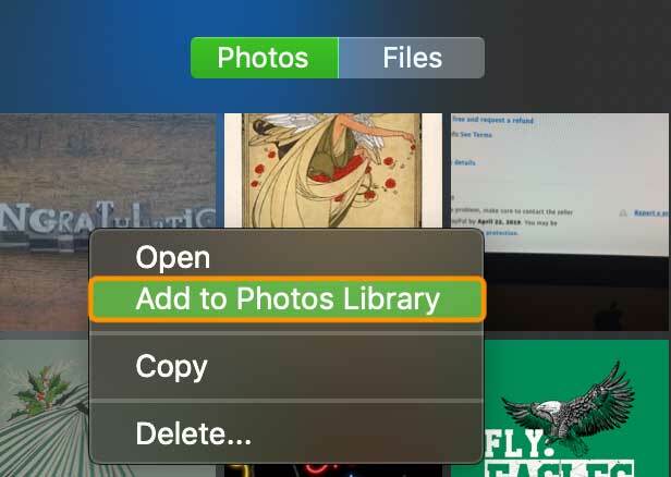 mac-berichten-app berichtfoto's toevoegen aan de app-bibliotheek voor foto's