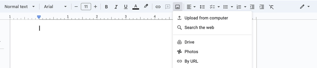 Возможность загрузить фотографию с вашего компьютера в Google Doc