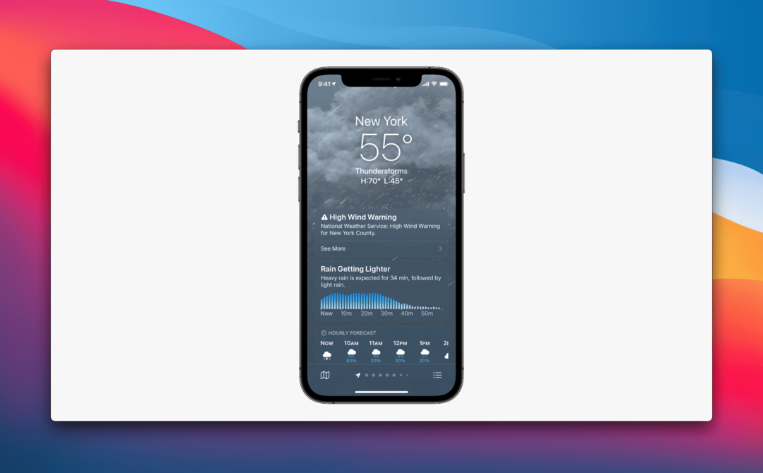 Hava Durumu Uygulaması iOS 15'i Değiştiriyor