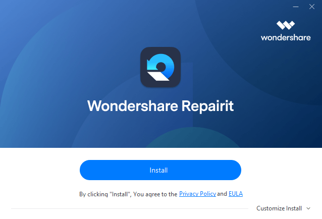 Instalación de Wondershare Repairit