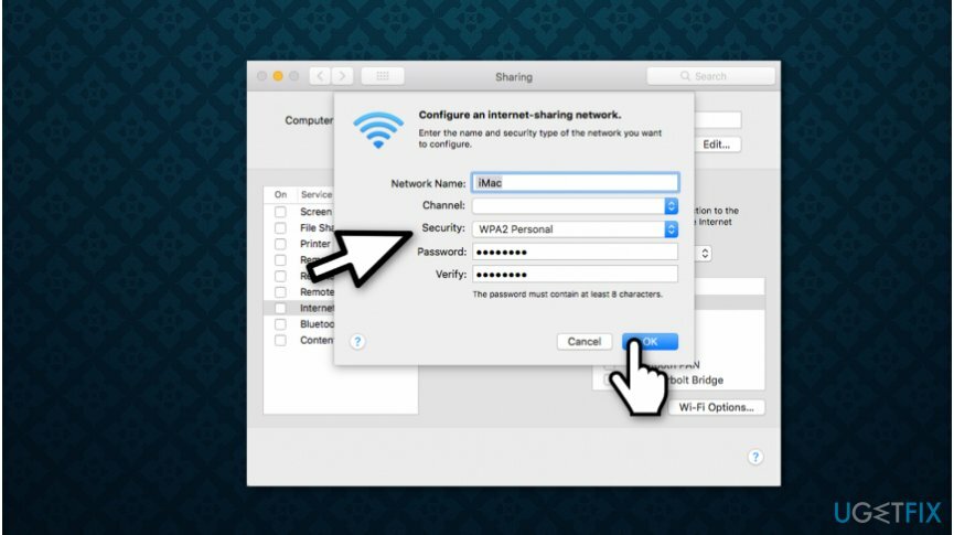 Creați partajare la internet prin Wi-Fi pe Mac