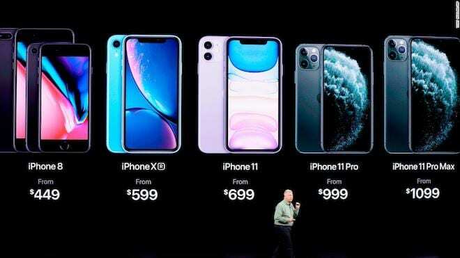 Lineup do iPhone 2019