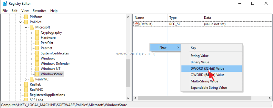 bloquear la aplicación de la tienda de Windows 8.1