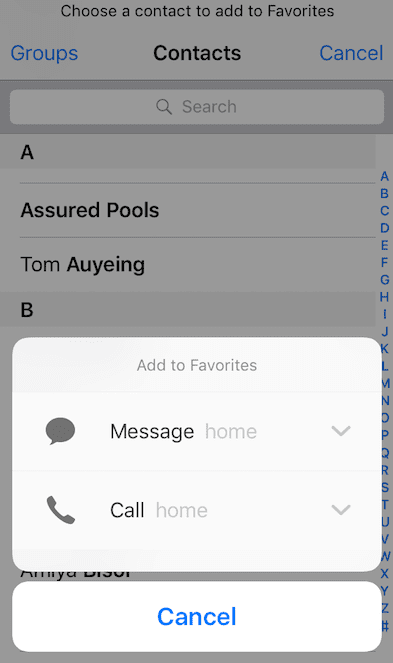 Tips för iPhone-kontakter