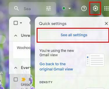 Gmail widzi wszystkie ustawienia